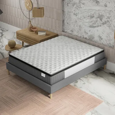 Image de Matelas hybride 90x200 cm avec ressorts ensachés et mousse à mémoire de forme