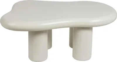 Obrázek produktu pro BELIANI Konferenční stolek bílý pvc nohy 100 x 70 x 40 cm mdf oválný tvar horní desky obývací pokoj moderní minimalistický