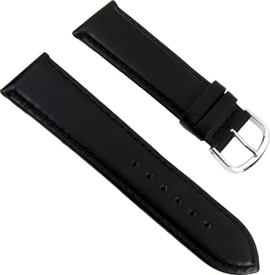 Produktbild von Uhrenarmband Leder Büffelkalb schwarz 24mm Eulit 17747S