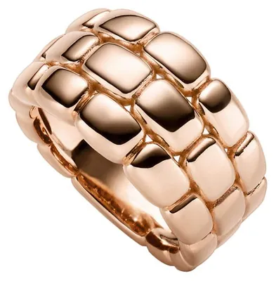 Produktbild von Ring Fingerring mit Muster 585 Gold Rotgold glänzend Breite 13mm Innenumfang 56mm Ø17.8mm