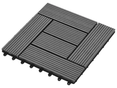 Produktbild von Terrassenfliese 11 pcs Grau 30 x 30 cm WPC