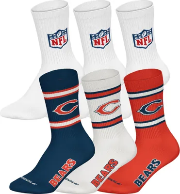 Produktbild von NFL Uni Socken, 6er Pack - NFL Teams, 6Pack Crew Socks, Football, Logo, Baumwollmischung Chicago Bears/Weiß 39-42