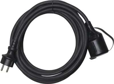 Produktbild von Verlängerungsschnur 7 Meter schwarz für den Außeneinsatz