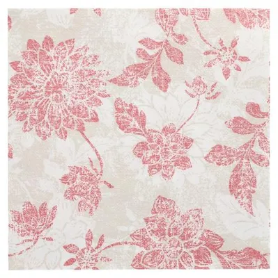 Produktbild von Servietten "ROYAL Collection" 1/4-Falz 40 cm x 40 cm bordeaux "Flowers"