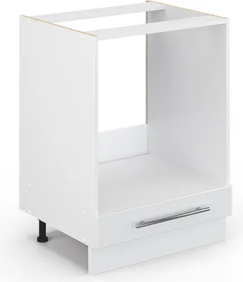 Produktbild von Vicco Herdumbauschrank Fame-Line, 60 cm ohne Arbeitsplatte, Weiß Hochglanz/Weiß