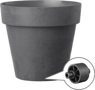 Produktbild von Deroma Pflanztopf Like Kunststoff Anthrazit mit Rollen Ø 79 x 70 cm