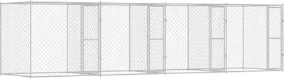 Obrázek produktu pro vidaXL Klec pro psy stříbrná 800 x 200 x 200 cm Pozinkovaná ocel