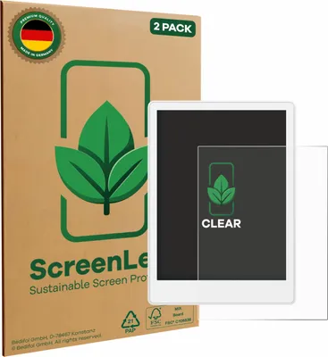 Produktbild von 2x ScreenLeaf Schutzfolie für Meebook M8 7.8" nachhaltiger Displayschutz Display Schutz Folie Klar Transparent