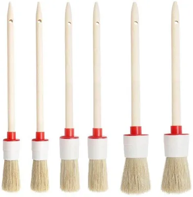 Produktbild von Professionelle Pinselset aus Holz - 6 Stück - 20/25/30 mm - Runde Farbstrichbürsten - Für Wandmalerei zu Hause