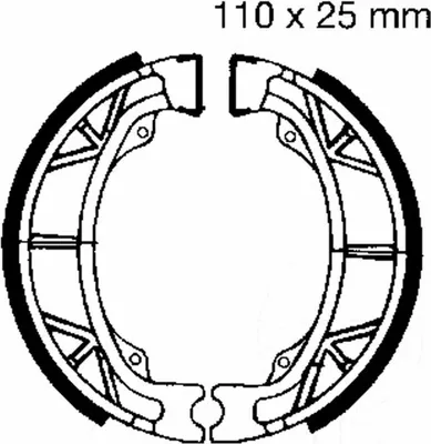 Imagen del producto de FIN DE STOCK - Pastillas de freno 110x25 mm con muelles, modelo EBC H303