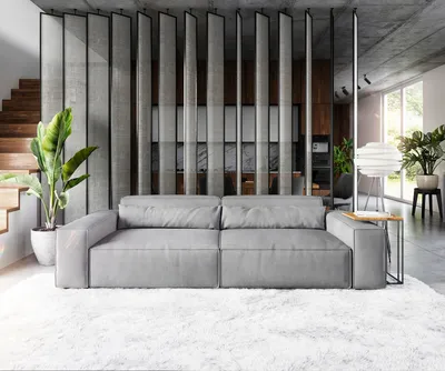 Produktbild von DELIFE Big-Sofa Sirpio XL 270x130 cm Mikrofaser Grau