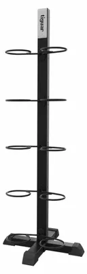 Produktbild von tiguar Ballständer für 10 Medizin- & Slam-Balls  Platzsparender Aufbewahrungsständer für Fitnessstudios, stabile Stahlkonstruktion, 66,4 x 66,4 x 186,1 cm, Schwarz