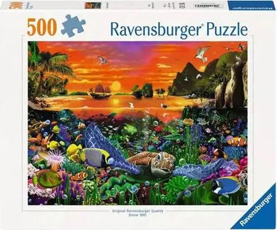 Image de Ravensburger Puzzle Tortue dans le récif, 500pcs.