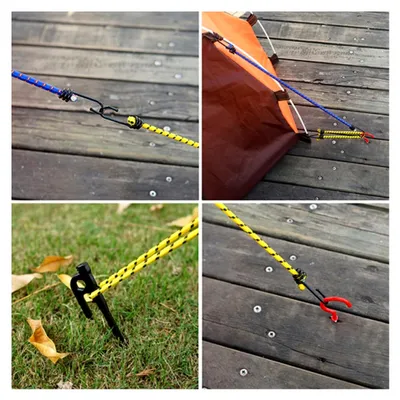 Produktbild von 6 Stück elastische Bungee-Seile für Gepäck und Outdoor-Aktivitäten