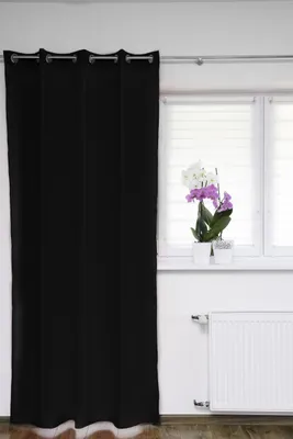 Obrázok produktu pre Eyelet šatka Okenná záclona čierna 145x175 cm Záclona šatka Dekoratívna šatka