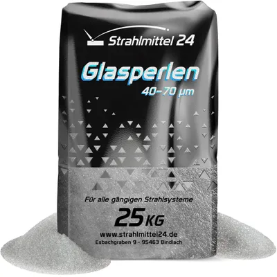 Produktbild von 25 kg Glasperlen Strahlmittel 40-70 µm