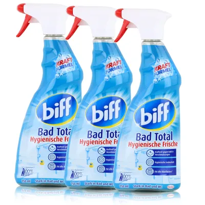 Produktbild von biff Hygiene Total Badreiniger 750ml - Stark in Bad & WC (3er Pack)