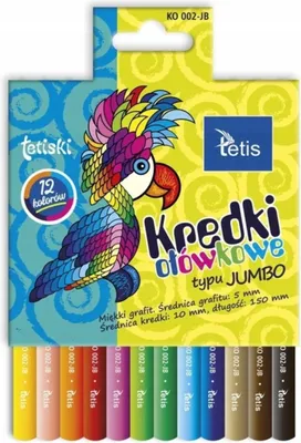 Produktbild von Tetiski Runde Jumbo-Buntstifte, 12 Farben 0970