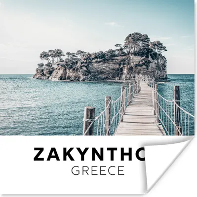 Produktbild von MuchoWow® Poster Griechenland - Zakynthos - Meer 100x100 cm - Babyzimmer