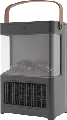 Immagine prodotto di Camino elettrico - Stufa a camino indipendente - Effetto fiamma 3D - 2000 W - Riscaldamento ceramico PTC - Display LED - Telecomando - Timer 12 ore - Nero