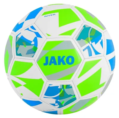Produktbild von JAKO Jugendball River 5 weiß/neongrün/mint. 290g