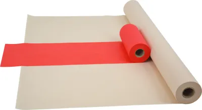 Produktbild von Sensalux Kombi-Set 1 Tischdeckenrolle 1,5m x 25m creme + Tischläufer 30cm rot