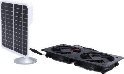 Obrázek produktu pro 20W solární panel Sada solárního ventilátoru s dvojitým odsáváním pro kurníky Skleníky Boudy Domky pro domácí zvířata Vodotěsné