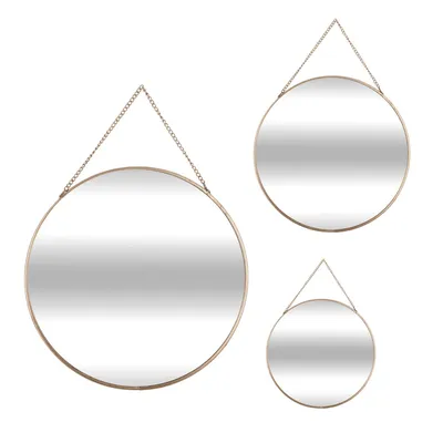Image de Set aus 3 runden spiegeln gold d20 24 d29cm  - Atmosphera créateur d'intérieur