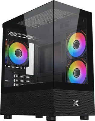Produktbild von PC-Gehäuse - XIGMATEK - Alphard M - Mini-Tower - M-ATX - Gehärtetes Glas - ARGB - Schwarz