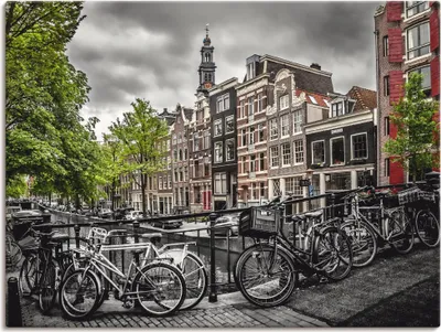 Produktbild von ARTland Leinwandbild Amsterdam Bloemgracht I Größe: 80x60 cm