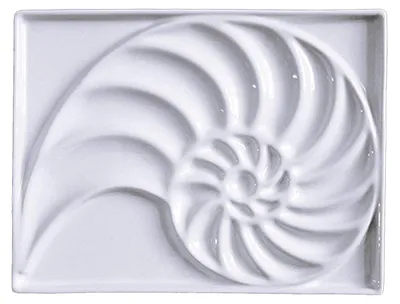 Image de Palette en céramique - Peinture à l'eau et gouache - Blanche