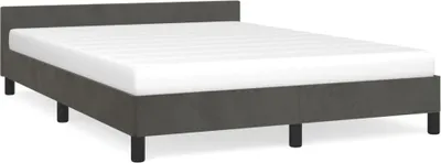 Immagine prodotto di vidaXL Struttura letto senza materasso grigio scuro 140x190 cm velluto