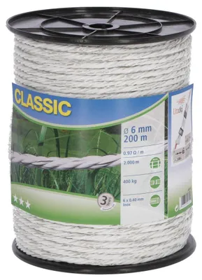 Produktbild von Kerbl Weidezaunseil 6mm 200m Classic