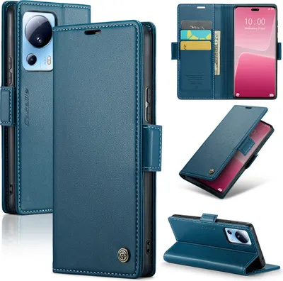 Obrázek produktu pro Pouzdro Xiaomi 13 Lite, kožené peněženkové pouzdro s funkcí stojánku pro Xiaomi 13 Lite Blue