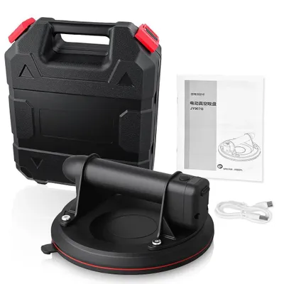 Immagine prodotto di Aspirapolvere elettrico a vuoto - Sollevatore per vetro e piastrelle - Piastra di aspirazione da 20 cm - Capacità di carico di 250 kg - Display digitale - Alimentazione a batteria