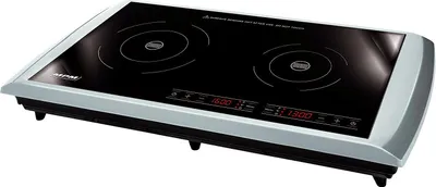 Zdjęcie produktu dla MPM MKE-11, Czarny, Srebrny, Blat, 59 cm, Gaz, Szkło, 2 stref(y)