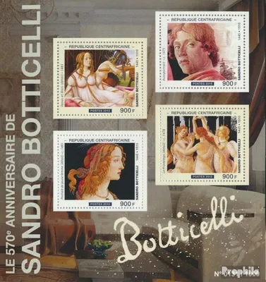 Produktbild von Briefmarken Zentralafrikanische Republik 2015 Mi 5755-5758 Kleinbogen (kompl.Ausg.) postfrisch Sandro Botticelli