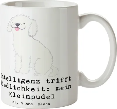 Produktbild von Mr. & Mrs. Panda Trinkbecher Niedlicher Kleinpudel - Weiß - Geschenk, Hunderasse, Pflegebedarf, Becher, Hund, Intelligenz trifft Niedlichkeit, Hunderassen, Kaffeetasse