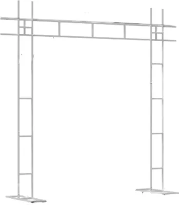 Produktbild von Weißer Hochzeits-Rosenbogen - Hintergrundrahmen - Metall - 236x236 cm