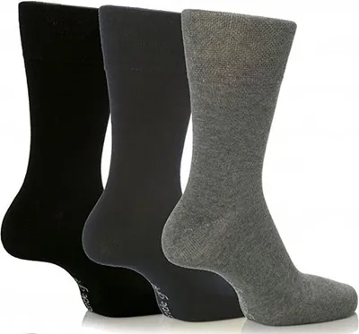 Produktbild von Gentle Grip Herren Socken, Einfarbig Schwarz Black/Navy/Grey Größe 39-45