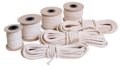 Imagen del producto de Mechas para velas, trenzadas, de algodón, de 1,4 a 10 mm, para la fabricación de velas