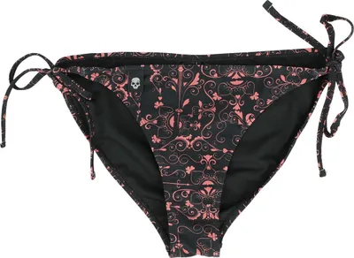 Produktbild von RED by EMP Damen schwarze Bikinihose mit roten Motiven XXL