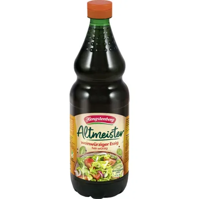 Produktbild von Hengstenberg Altmeister Essig vegan glutenfrei PET Flasche 750ml