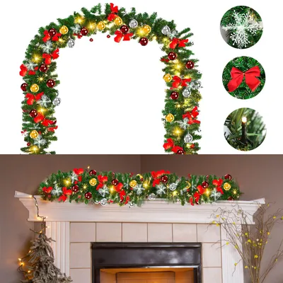 Image de Guirlande de Noël Eikuavons, 5 mètres, avec 100 LED, télécommande et ensemble de décorations