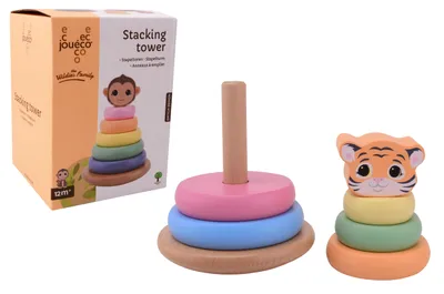 Obrázok produktu pre Joueco Wildies Family Wooden Stacking Tower