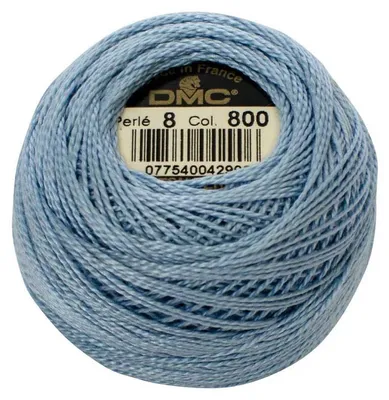 Produktbild von DMC Perlgarn Knäuel Stärke 8, 10 g, 116A/8-800