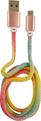 Produktbild von LC-Power LC-C-USB-MICRO-1M-3, 1 m, USB A, Micro-USB B, Mehrfarbig