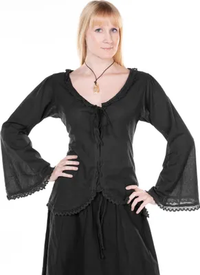 Produktbild von Gothic Spitzenbluse schwarz Größe: L