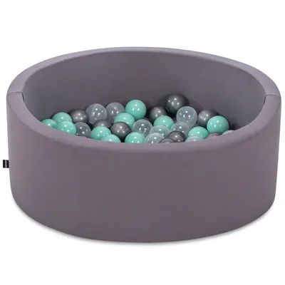 Produktbild von Evila Originals, Bubble Pops v3 - Grey, Bällebäder, Grau, Baumwolle, 85 x 85 x 30 cm