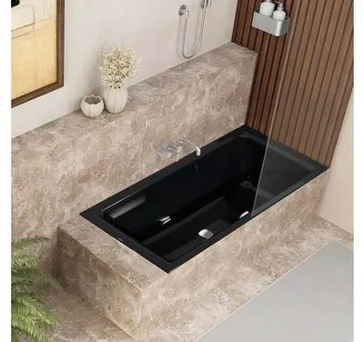 Produktbild von KALDEWEI Badewanne PURO NEXT COMBI 1433 170 x 70 cm schwarz glänzend 143300010701